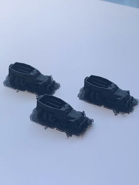 Miniature Black Rowboat Models - Set of 3